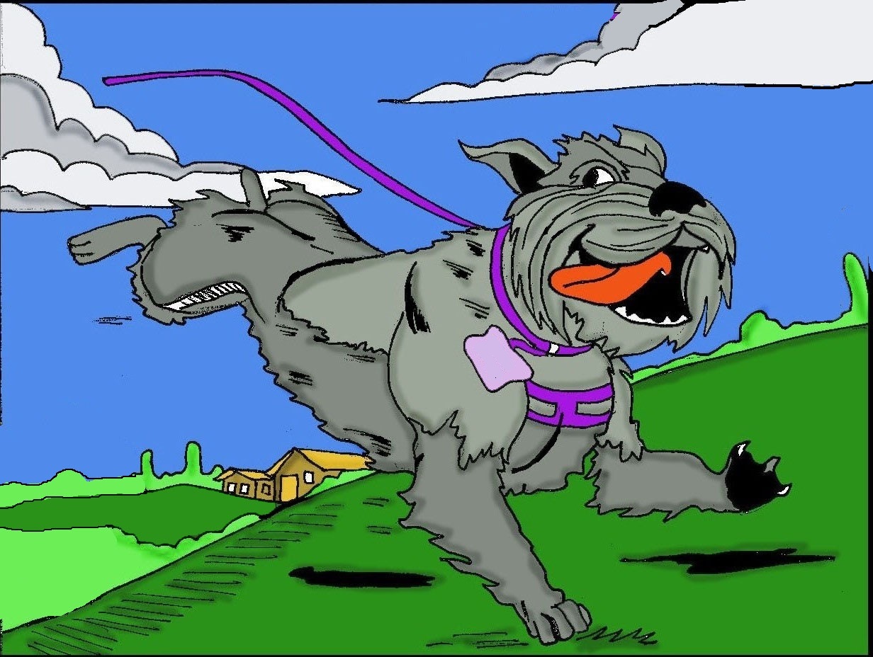 Ilustración de caricatura de un perro