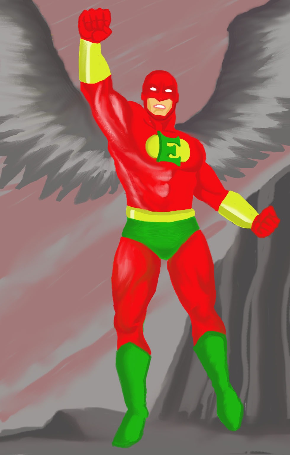 Personaje de cómic Eagleman, obra original de JL Comics